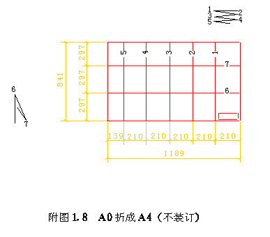 2,a1折叠成a43,a2图纸折叠成a44,a3图纸折叠成a4,对折即可5,a4图纸